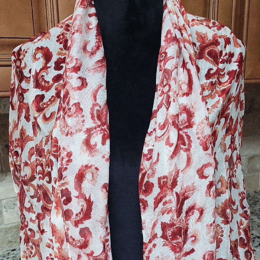Patricia Nash Red Renaissance Revival Scarf